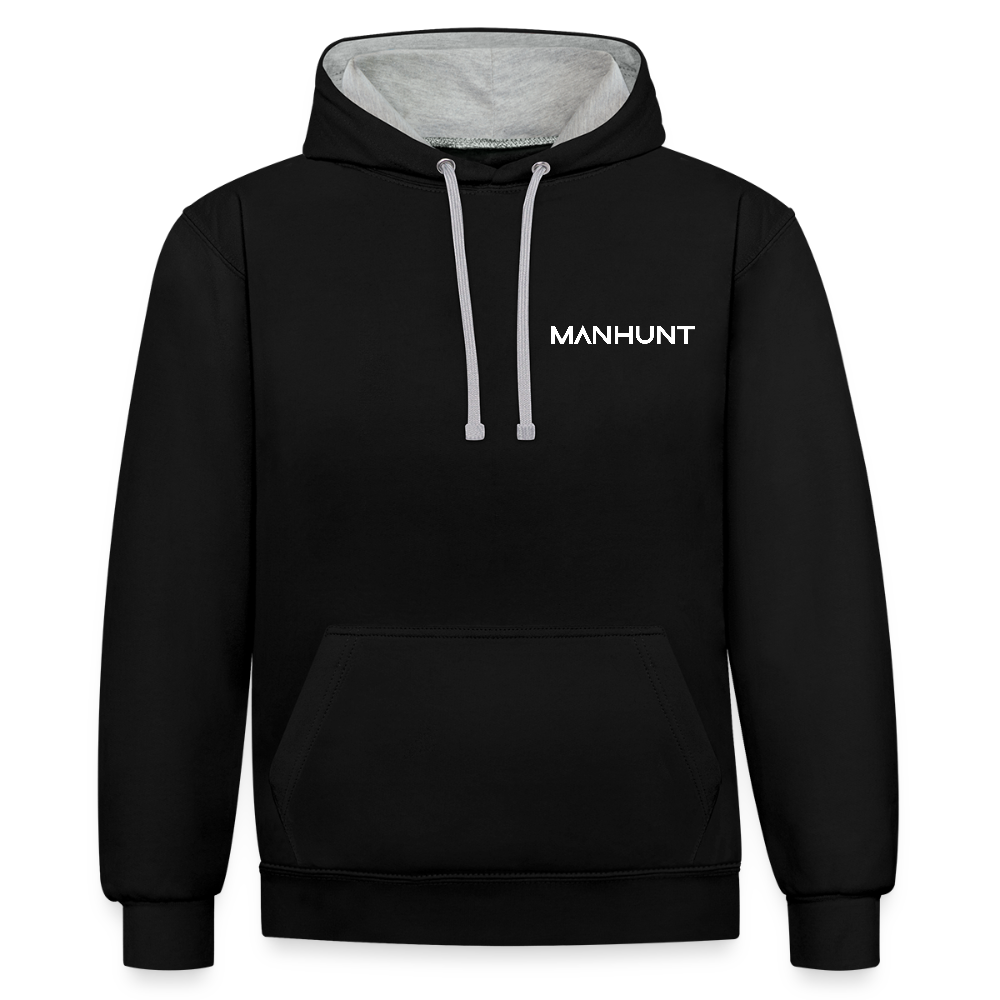 MANHUNT Staffel 2 - Kontrast Hoodie Männer - Schwarz/Grau meliert