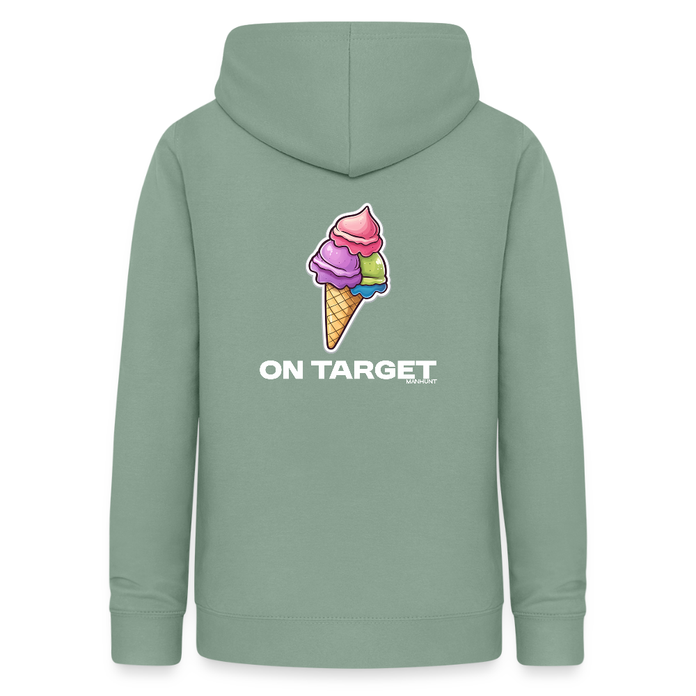Hoodie - Ice on Target Frauen - Graugrün