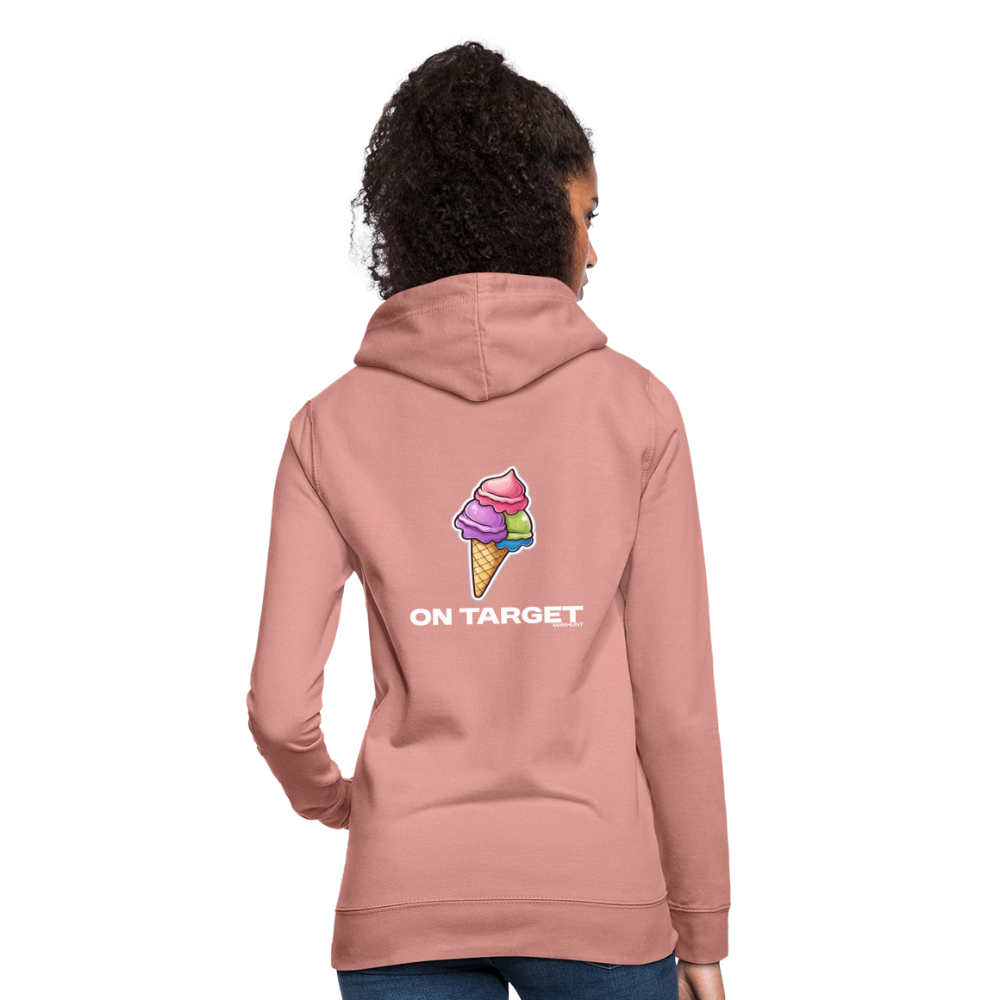 Hoodie - Ice on Target Frauen - Altrosa