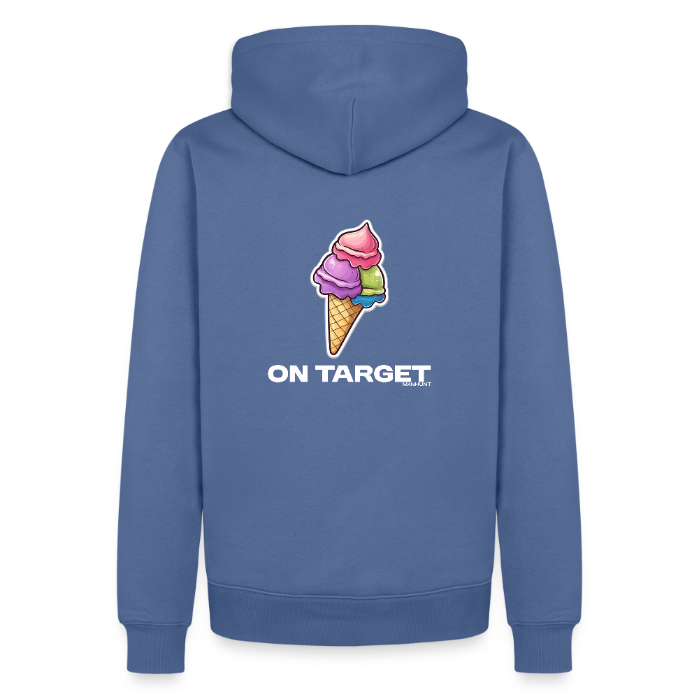 Hoodie - Ice on Target Männer - Taubenblau