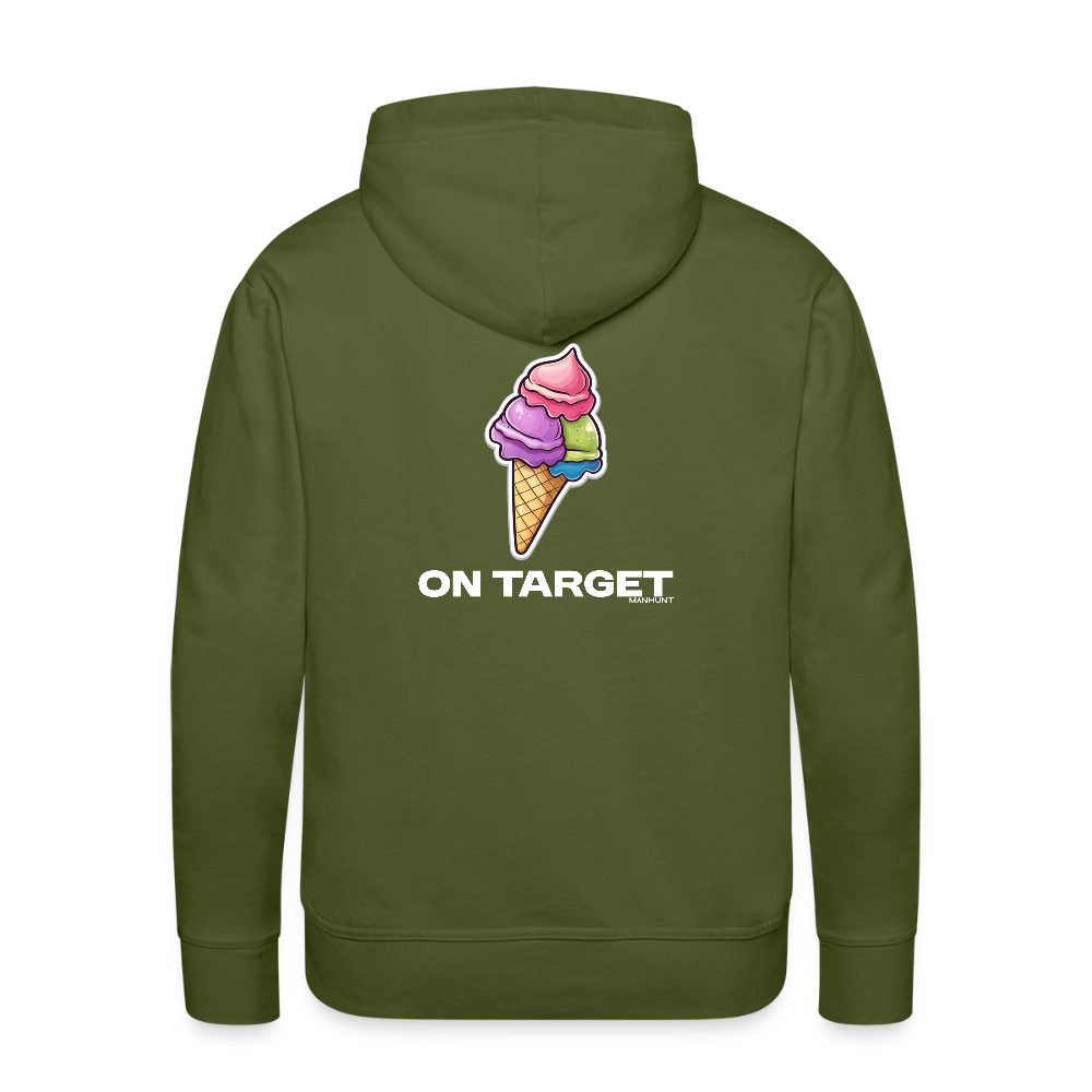 Hoodie - Ice on Target Männer - Olivgrün