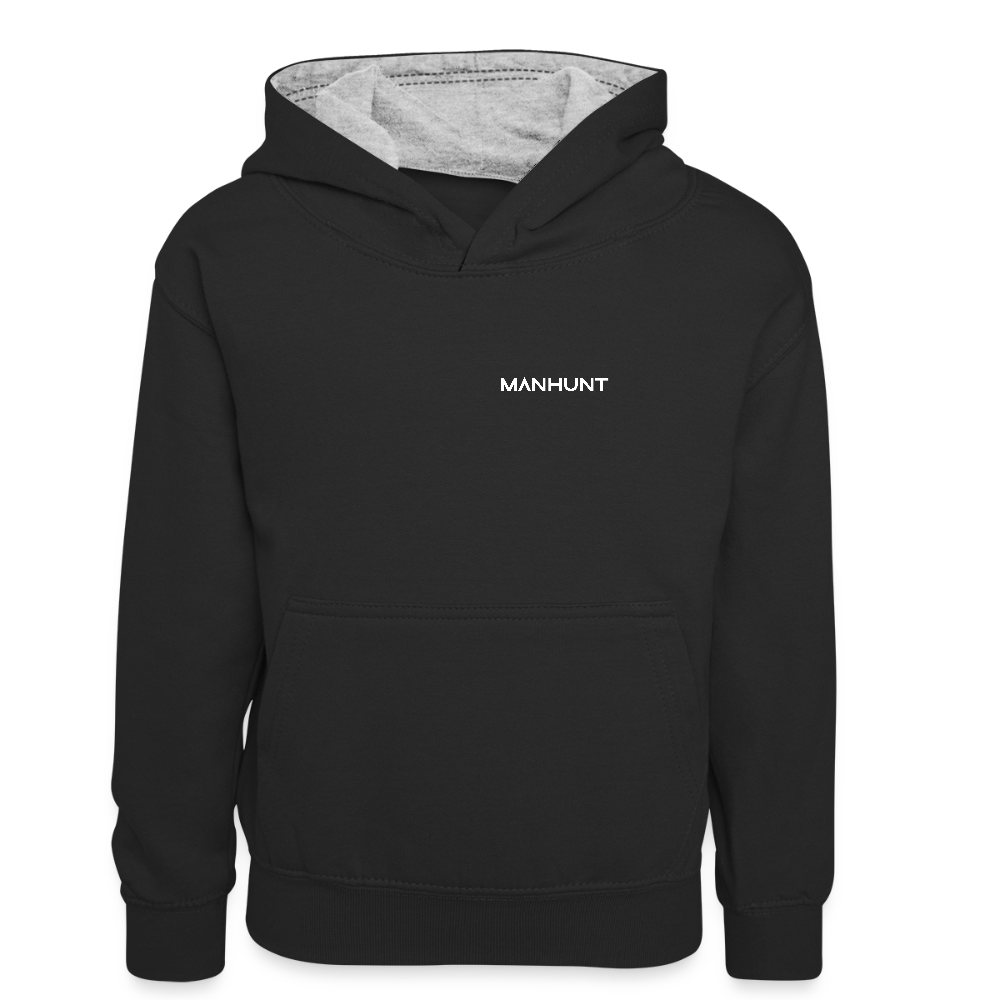 MANHUNT Staffel 2 - Teenager Kontrast Hoodie - Schwarz/Grau meliert