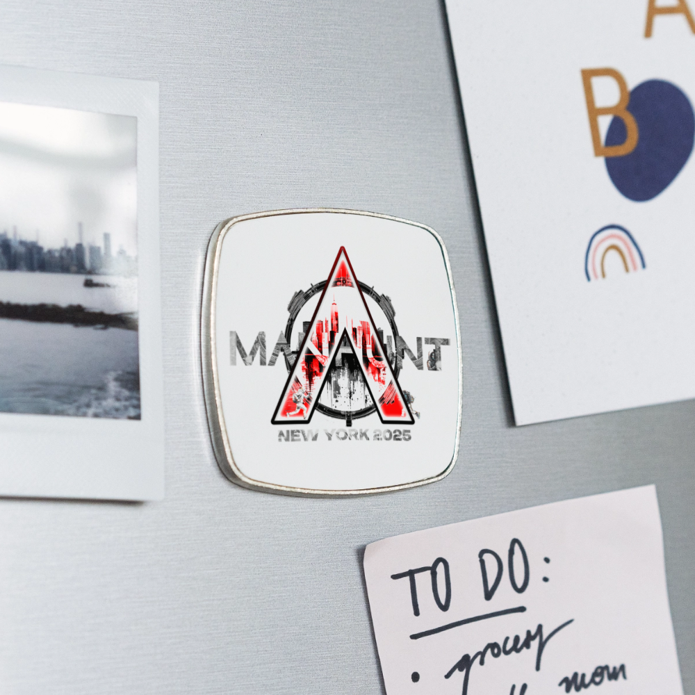 Viereckiger Kühlschrankmagnet - Weiß