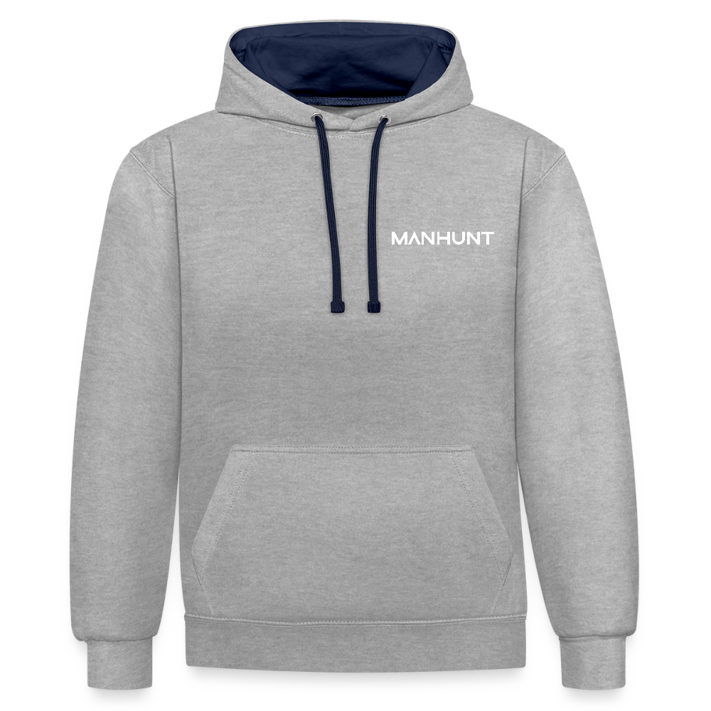 MANHUNT Staffel 2 - Kontrast Hoodie Männer - Grau meliert/Navy