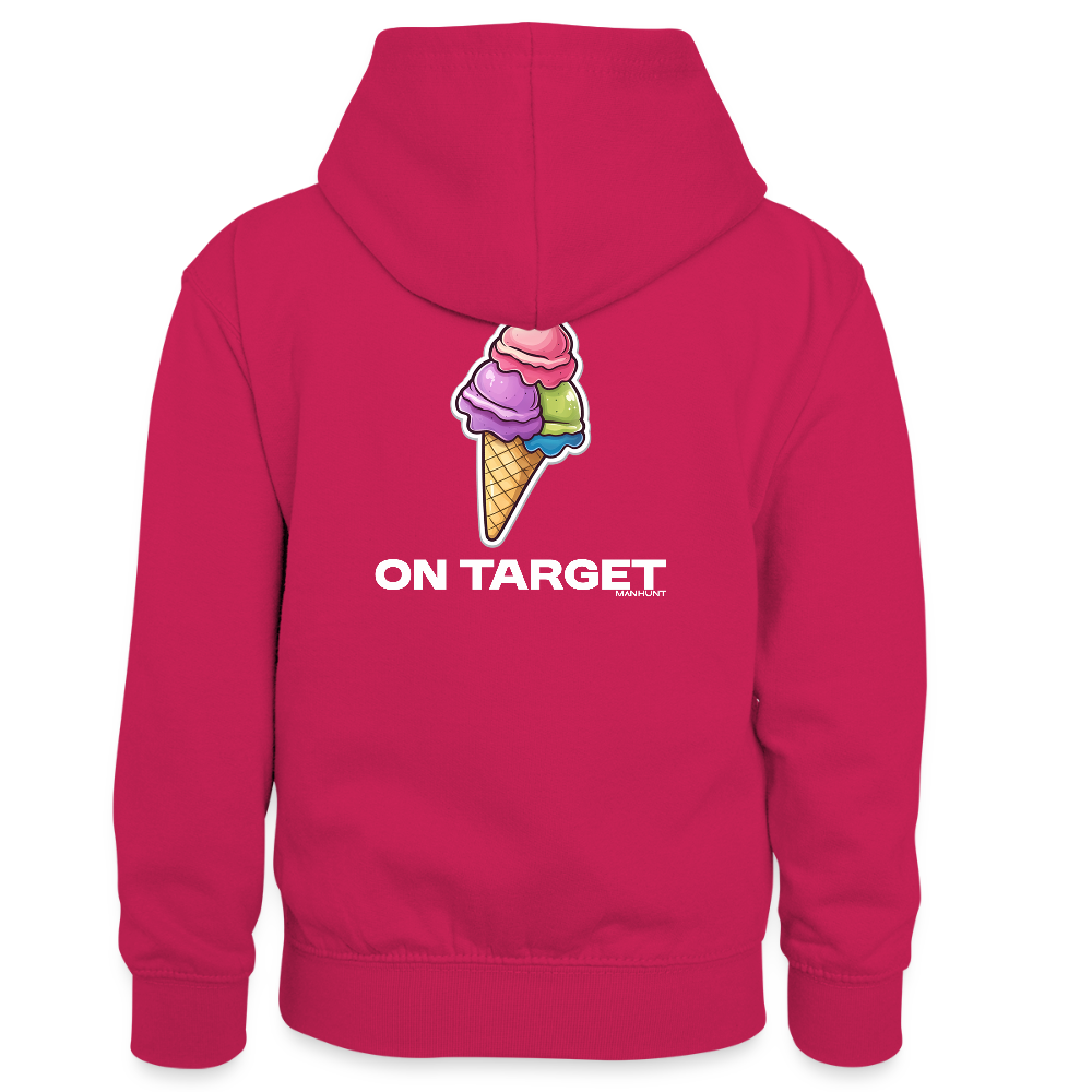 Hoodie - Ice on Target Kinder - Pink/Navy