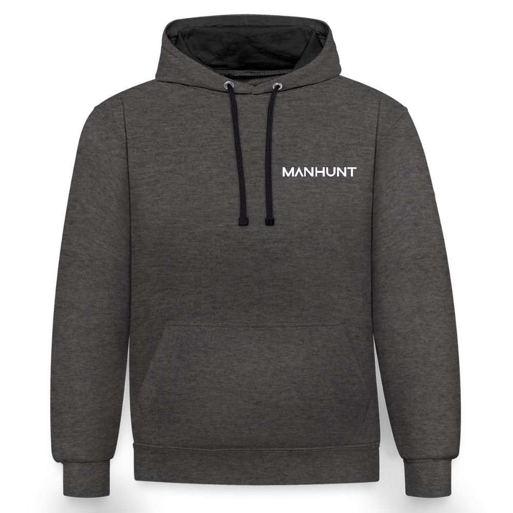 MANHUNT Staffel 2 - Kontrast Hoodie Männer - Anthrazit/Schwarz
