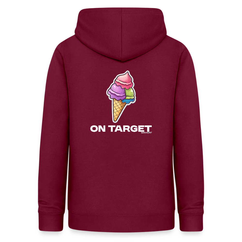 Hoodie - Ice on Target Frauen - Bordeaux