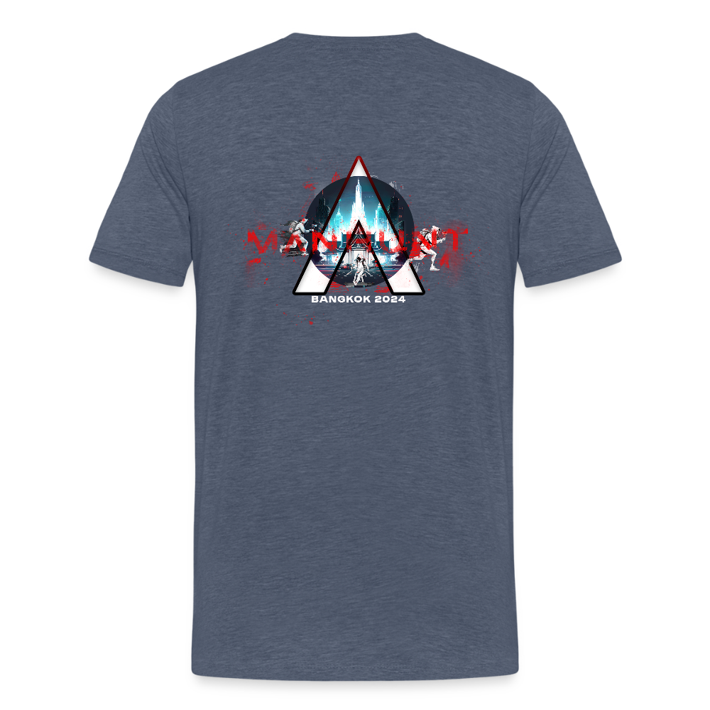 MANHUNT Staffel 2 - T - Shirt Männer - Blau meliert