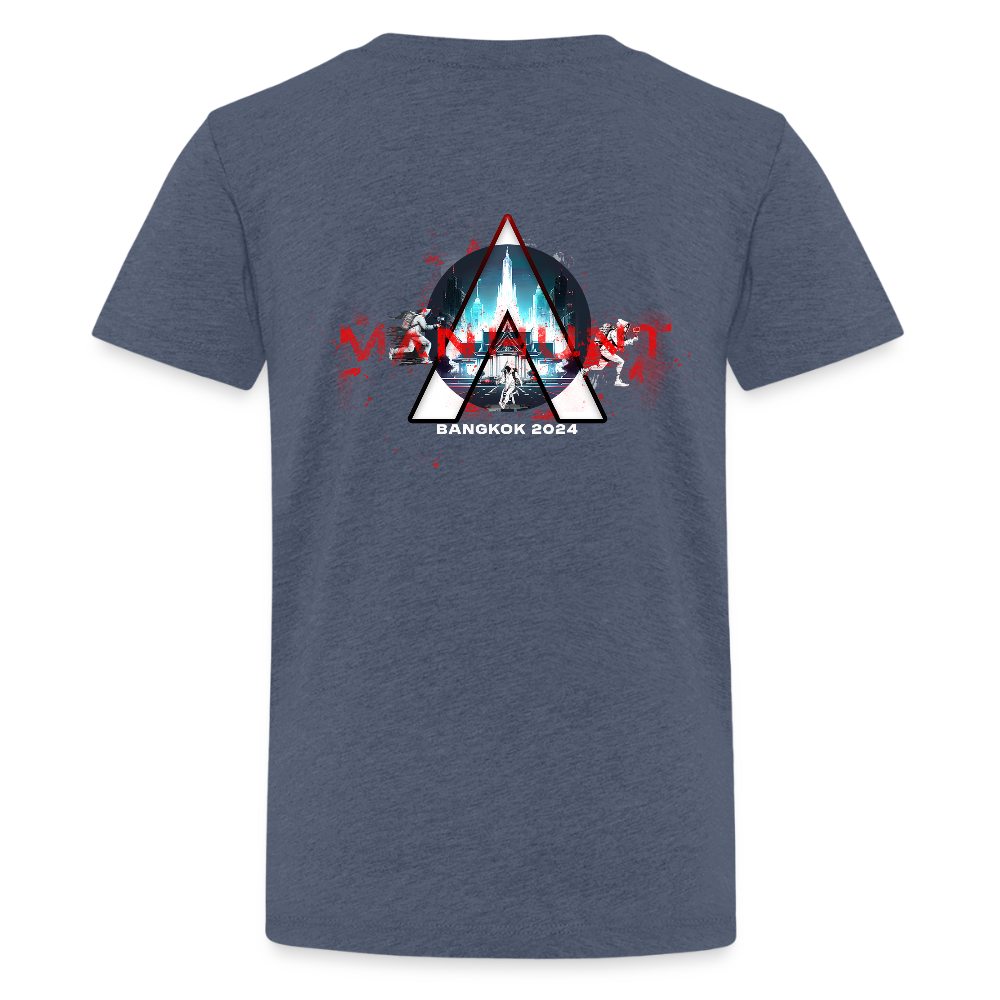 MANHUNT Staffel 2 - T - Shirt Teenager - Blau meliert