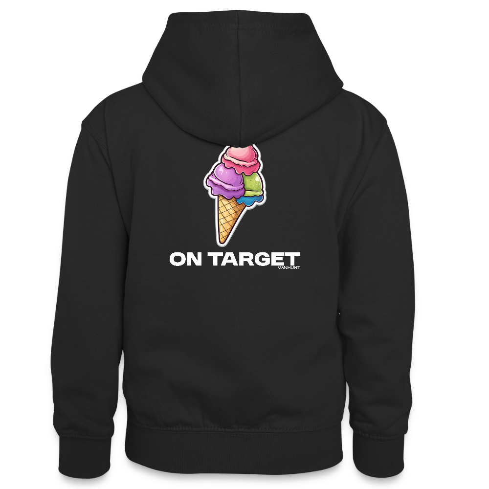 Hoodie - Ice on Target Teenager - Schwarz/Grau meliert
