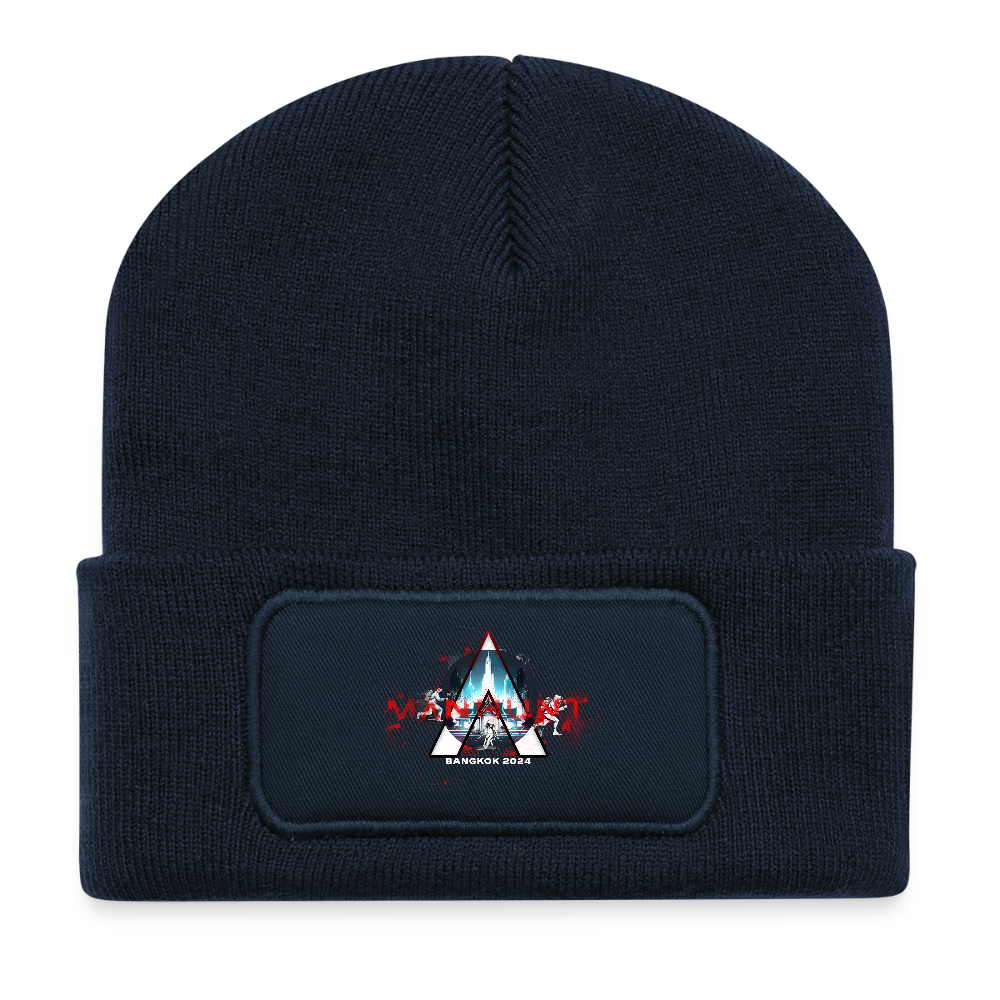 MANHUNT - Recycelte Patch Beanie - French Navy