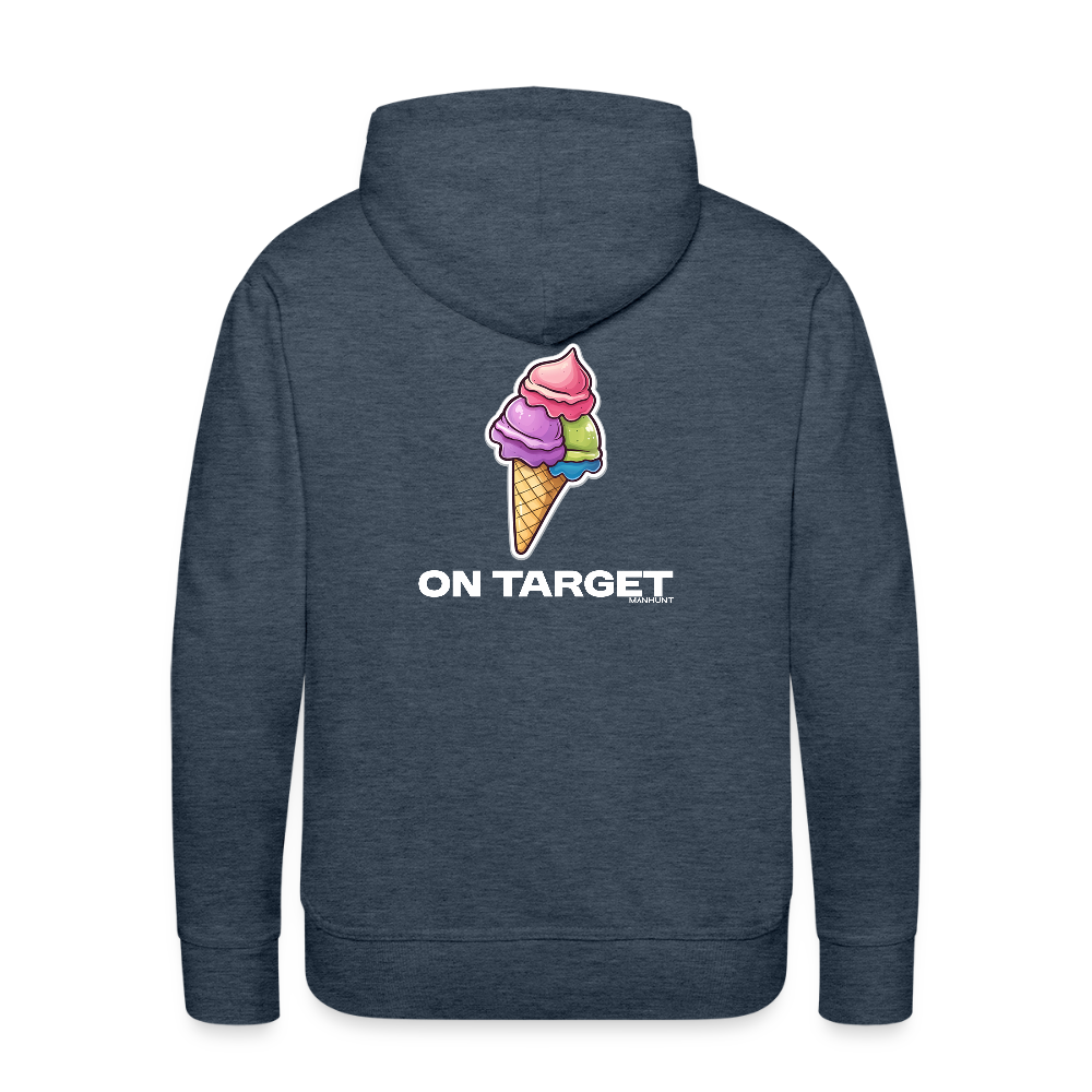 Hoodie - Ice on Target Männer - Jeansblau
