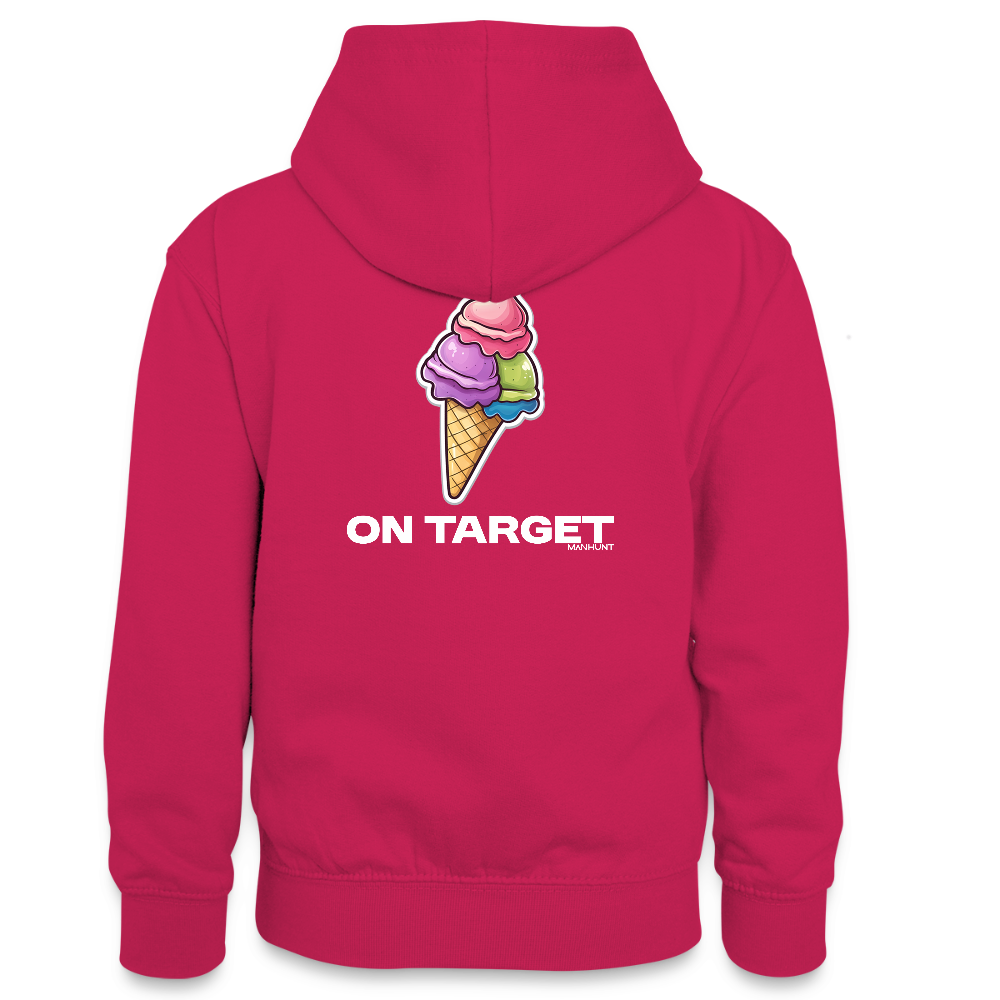 Hoodie - Ice on Target Teenager - Pink/Navy