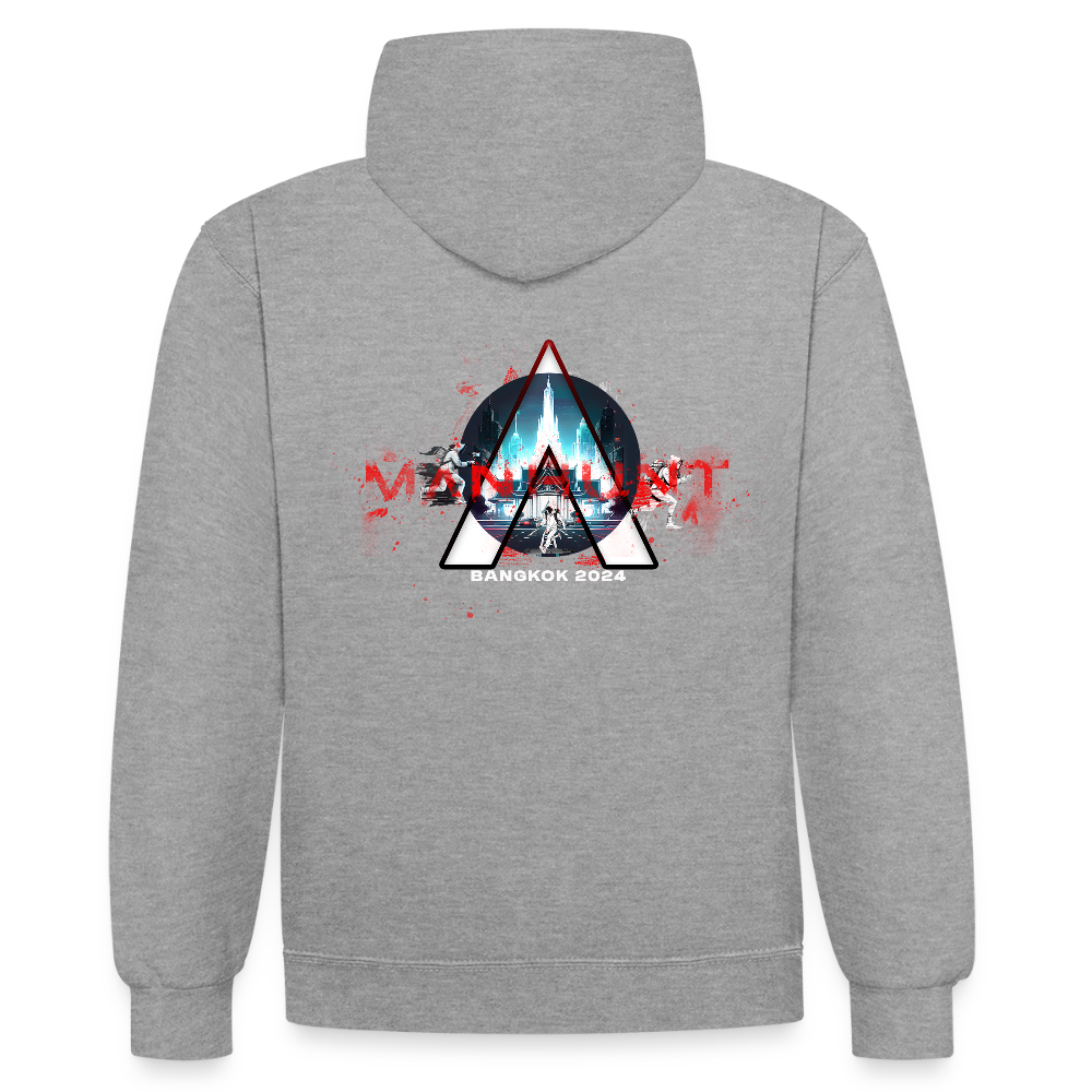 MANHUNT Staffel 2 - Kontrast Hoodie Männer - Grau meliert/Navy
