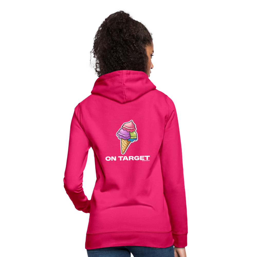 Hoodie - Ice on Target Frauen - dunkles Pink