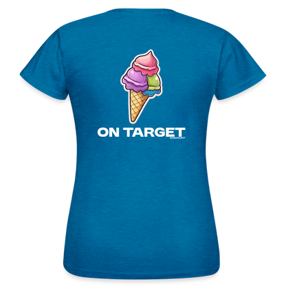 Frauen T-Shirt Ice - On Target - Antikblaues Saphir meliert