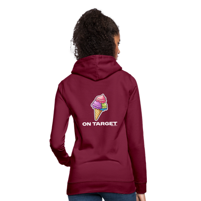 Hoodie - Ice on Target Frauen - Bordeaux