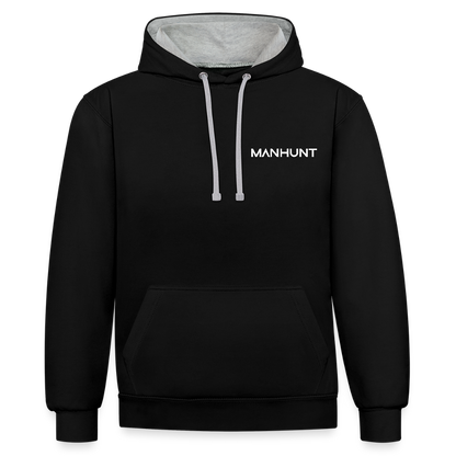 MANHUNT Staffel 2 - Kontrast Hoodie Männer - Schwarz/Grau meliert