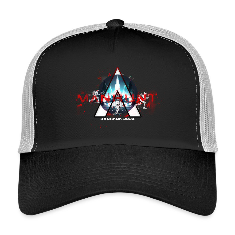 MANHUNT - Trucker Cap - Schwarz/Steingrau