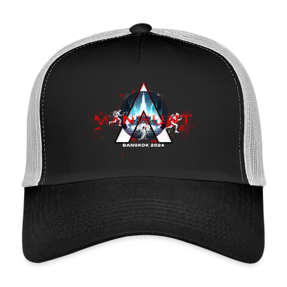 MANHUNT - Trucker Cap - Schwarz/Steingrau