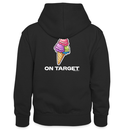 Hoodie - Ice on Target Kinder - Schwarz/Grau meliert