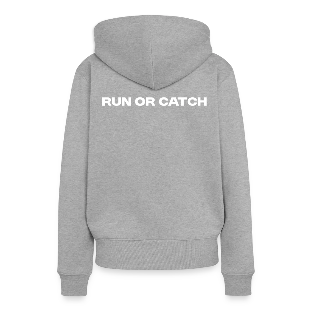Frauen Premium Hoodie - Grau meliert