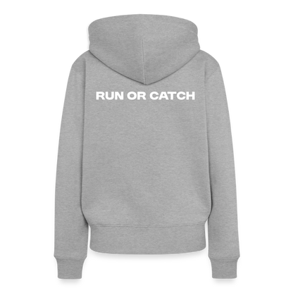 Frauen Premium Hoodie - Grau meliert