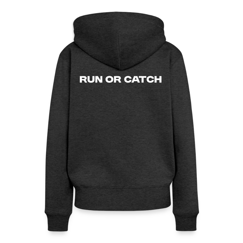 Frauen Premium Hoodie - Anthrazit meliert