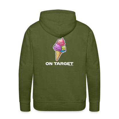 Hoodie - Ice on Target Männer - Olivgrün