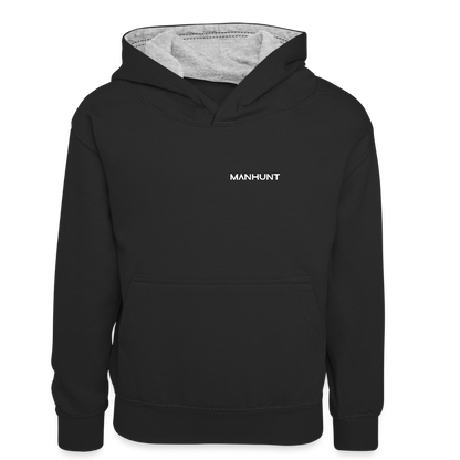 MANHUNT Staffel 2 - Teenager Kontrast Hoodie - Schwarz/Grau meliert