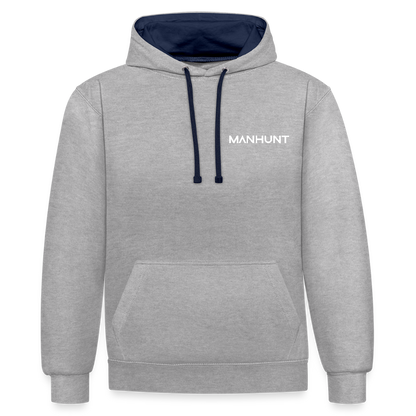 MANHUNT Staffel 2 - Kontrast Hoodie Männer - Grau meliert/Navy