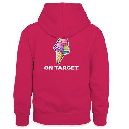 Hoodie - Ice on Target Kinder - Pink/Navy