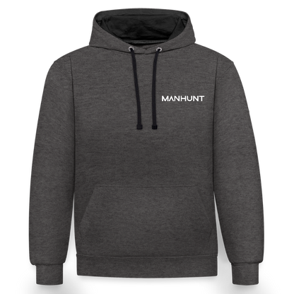 MANHUNT Staffel 2 - Kontrast Hoodie Männer - Anthrazit/Schwarz