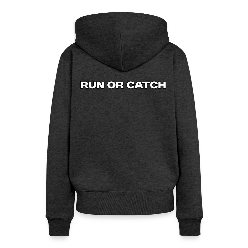 Frauen Premium Hoodie - Anthrazit meliert