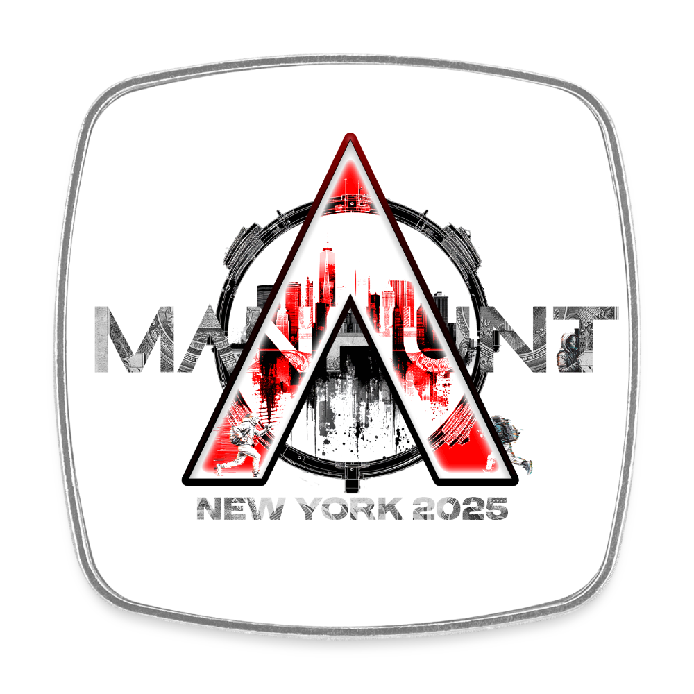 Viereckiger Kühlschrankmagnet - Weiß