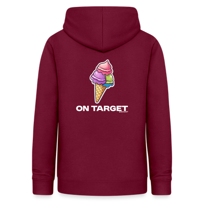 Hoodie - Ice on Target Frauen - Bordeaux