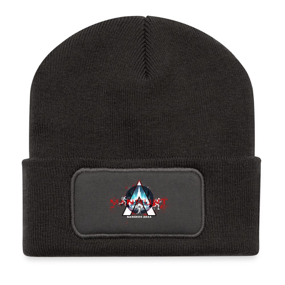 MANHUNT - Recycelte Patch Beanie - Dunkelgrau