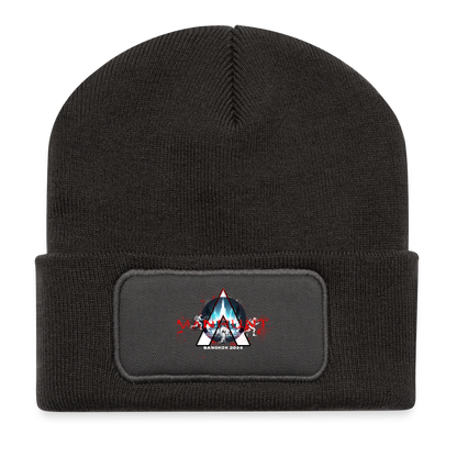 MANHUNT - Recycelte Patch Beanie - Dunkelgrau