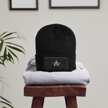 MANHUNT - Recycelte Patch Beanie - Schwarz