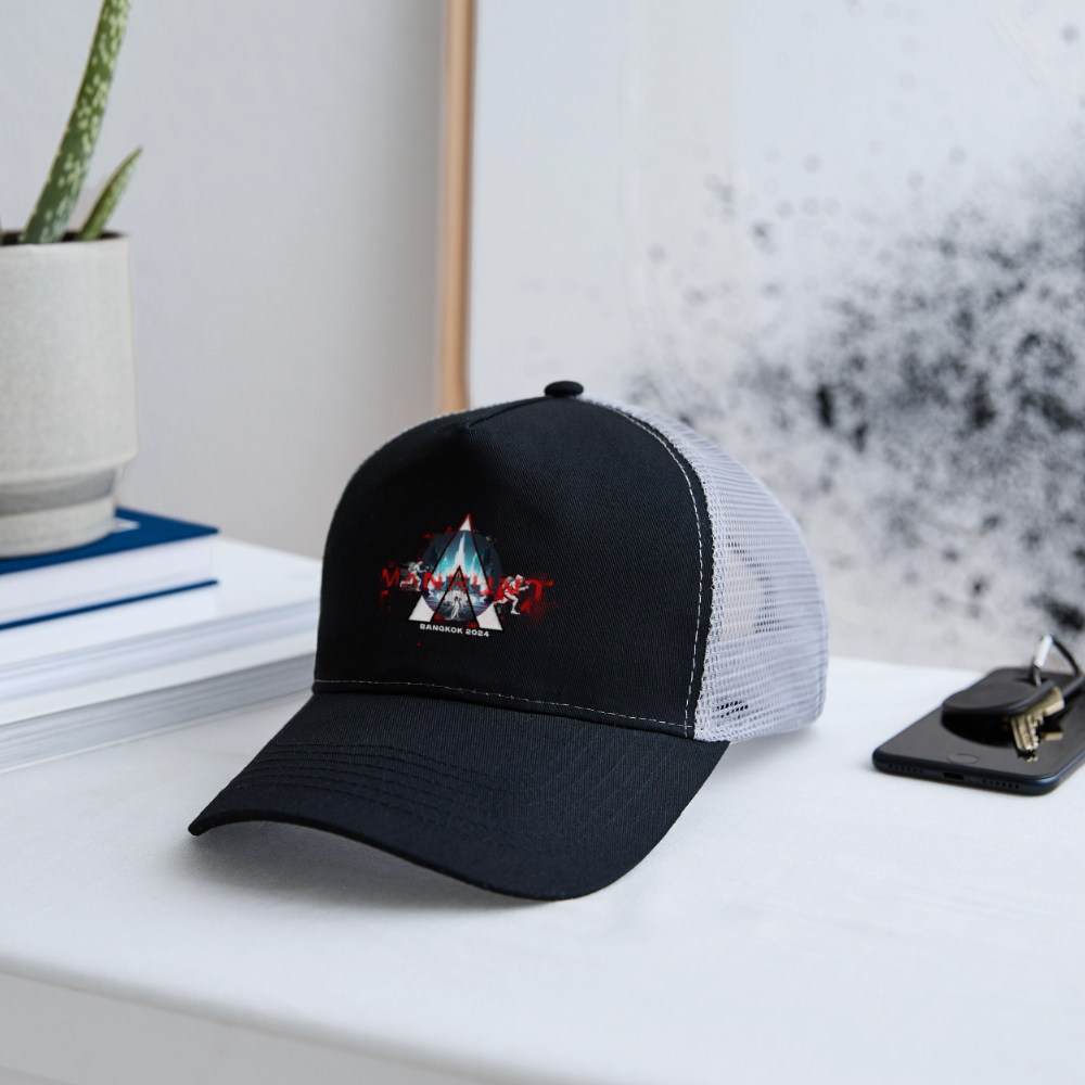 MANHUNT - Trucker Cap - Schwarz/Steingrau
