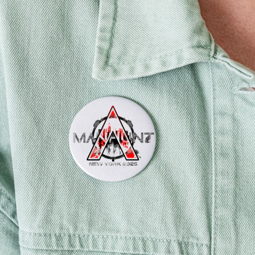 Buttons groß 56 mm (5er Pack) - Weiß