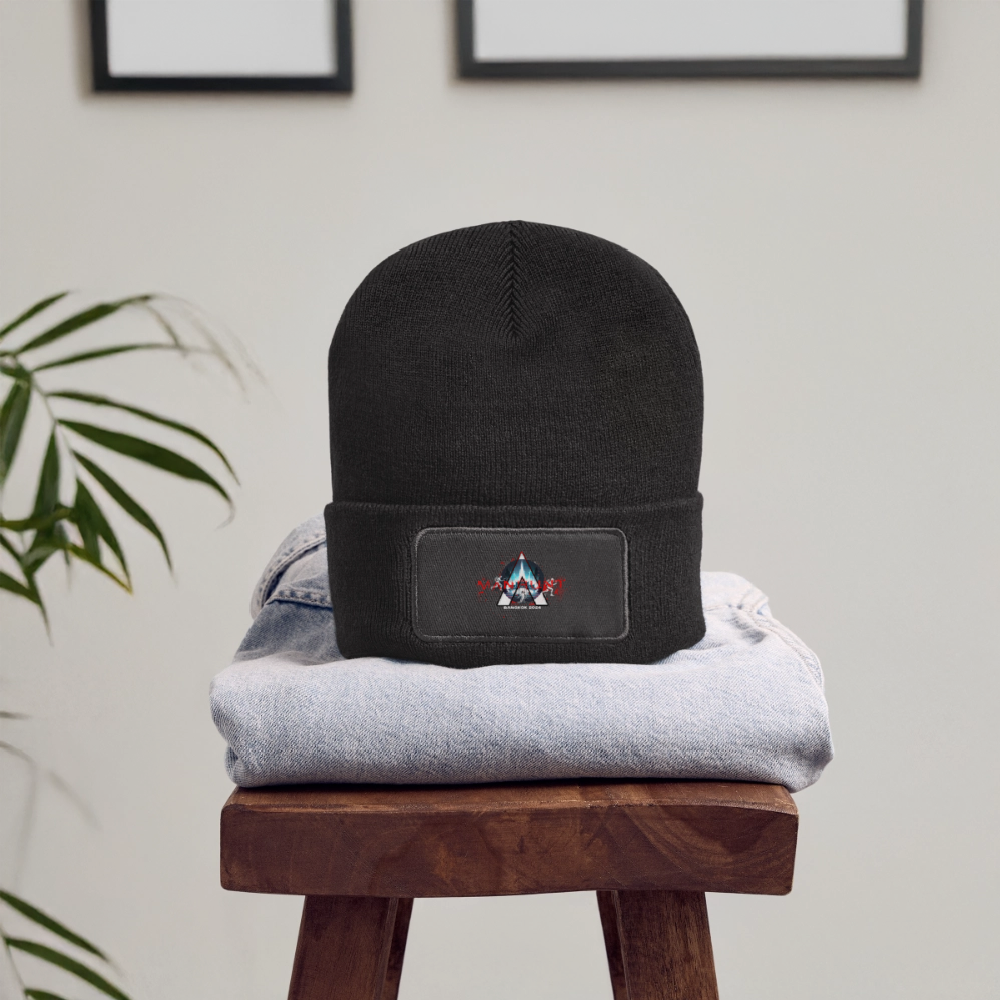 MANHUNT - Recycelte Patch Beanie - Dunkelgrau