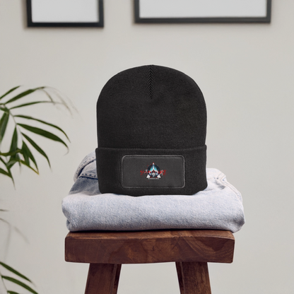MANHUNT - Recycelte Patch Beanie - Dunkelgrau