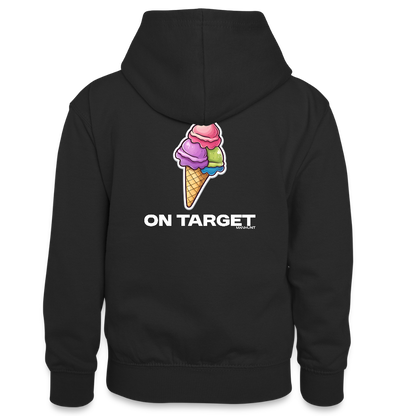 Hoodie - Ice on Target Teenager - Schwarz/Grau meliert