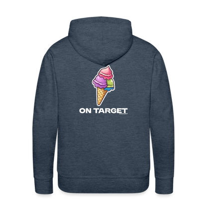 Hoodie - Ice on Target Männer - Jeansblau