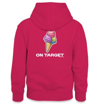 Hoodie - Ice on Target Teenager - Pink/Navy