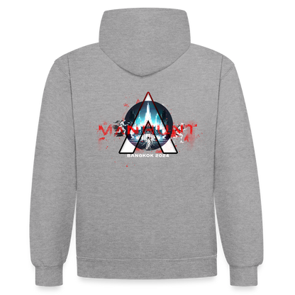 MANHUNT Staffel 2 - Kontrast Hoodie Männer - Grau meliert/Navy