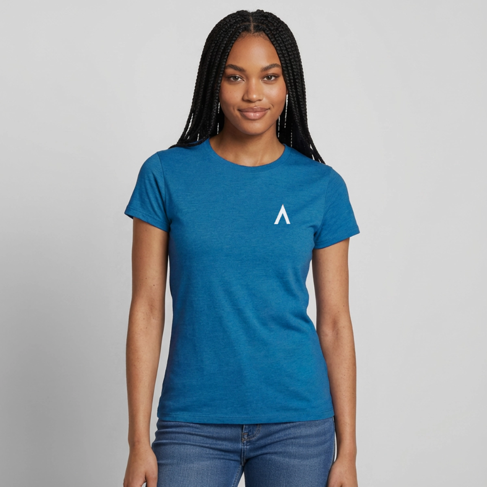 Frauen T-Shirt - Antikblaues Saphir meliert