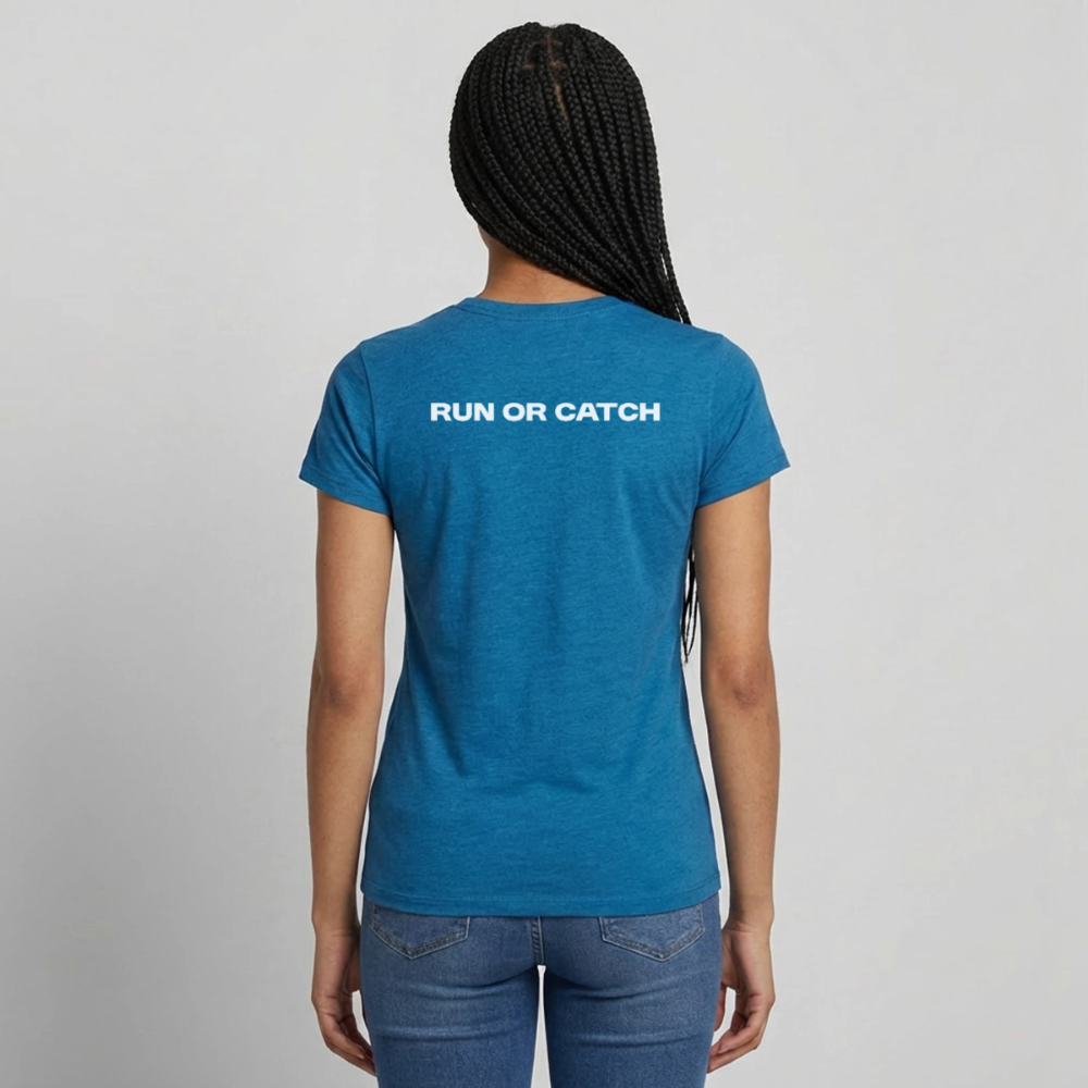 Frauen T-Shirt - Antikblaues Saphir meliert