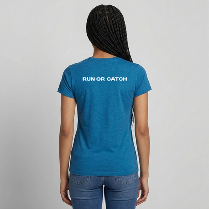 Frauen T-Shirt - Antikblaues Saphir meliert